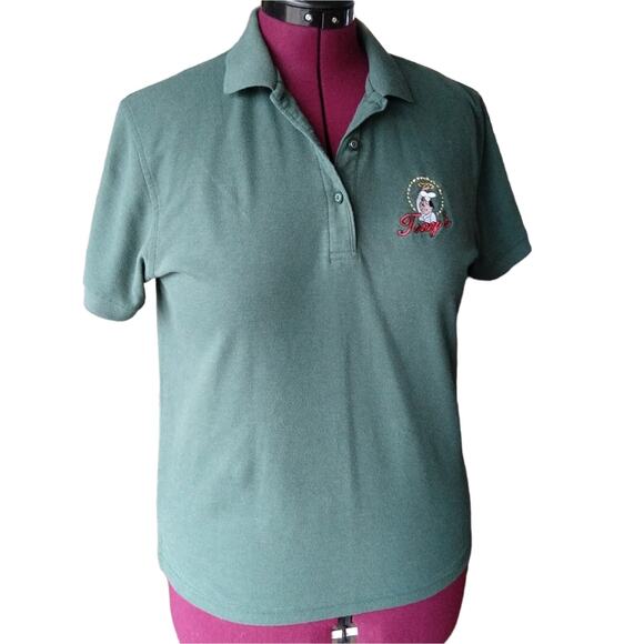 Tony's Pizza Polo Work Shirt #2 Large Bremerton Italian Restaurant dark green - Picture 7 of 14